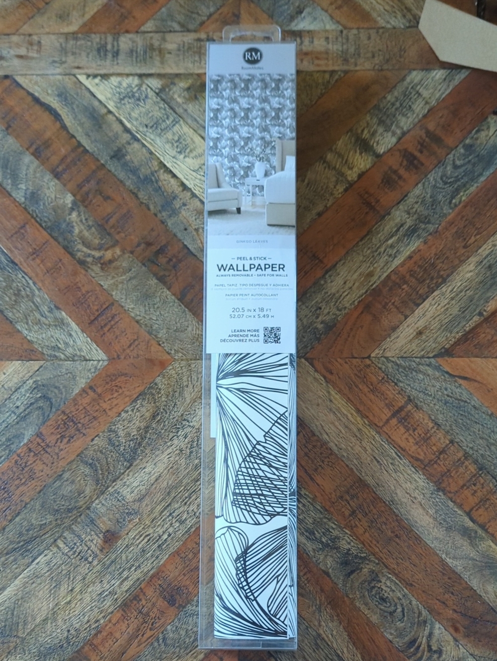 Roommates Black and White Botanical Peel & Stick Wallpaper